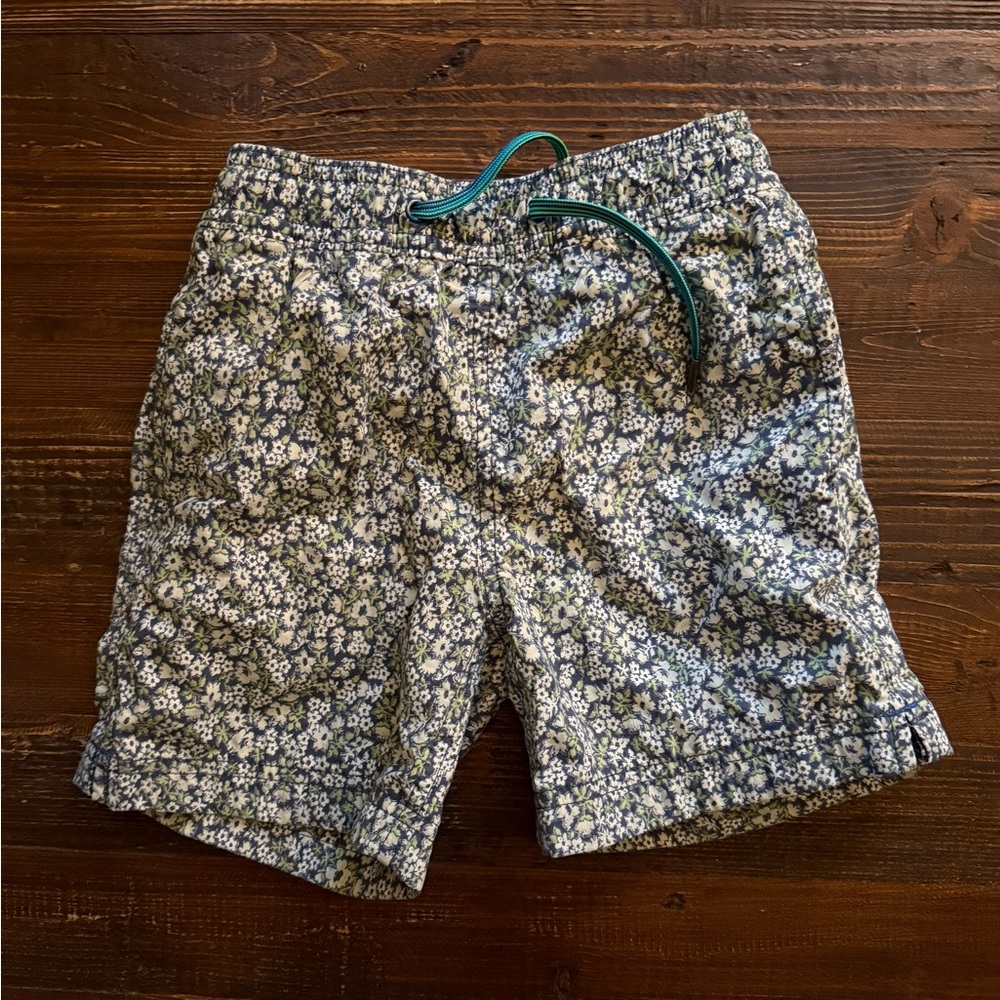 Crewcuts Sz 5 Floral Patterned Swimming Trunk Shorts with Drawstring